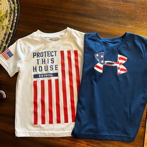 Red white and blue Under Armour size 4 shirts!